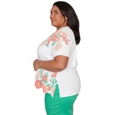 Blusa con borde festoneado floral