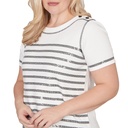 Blusa con lentejuelas y rayas