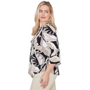 Blusa hojas y bajo puntiagudo