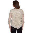 Blusa de malla puntiagudo con collar