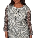 Blusa de malla con collar