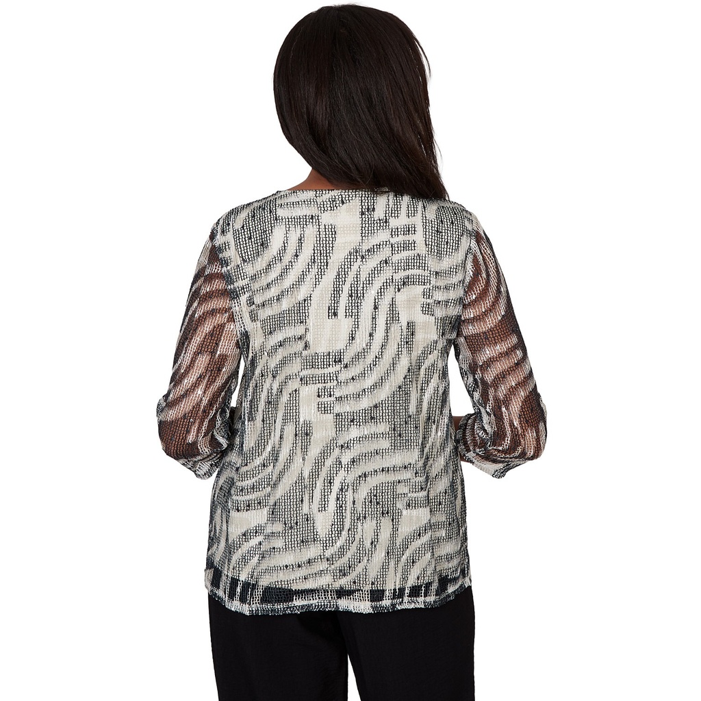Blusa de malla con collar
