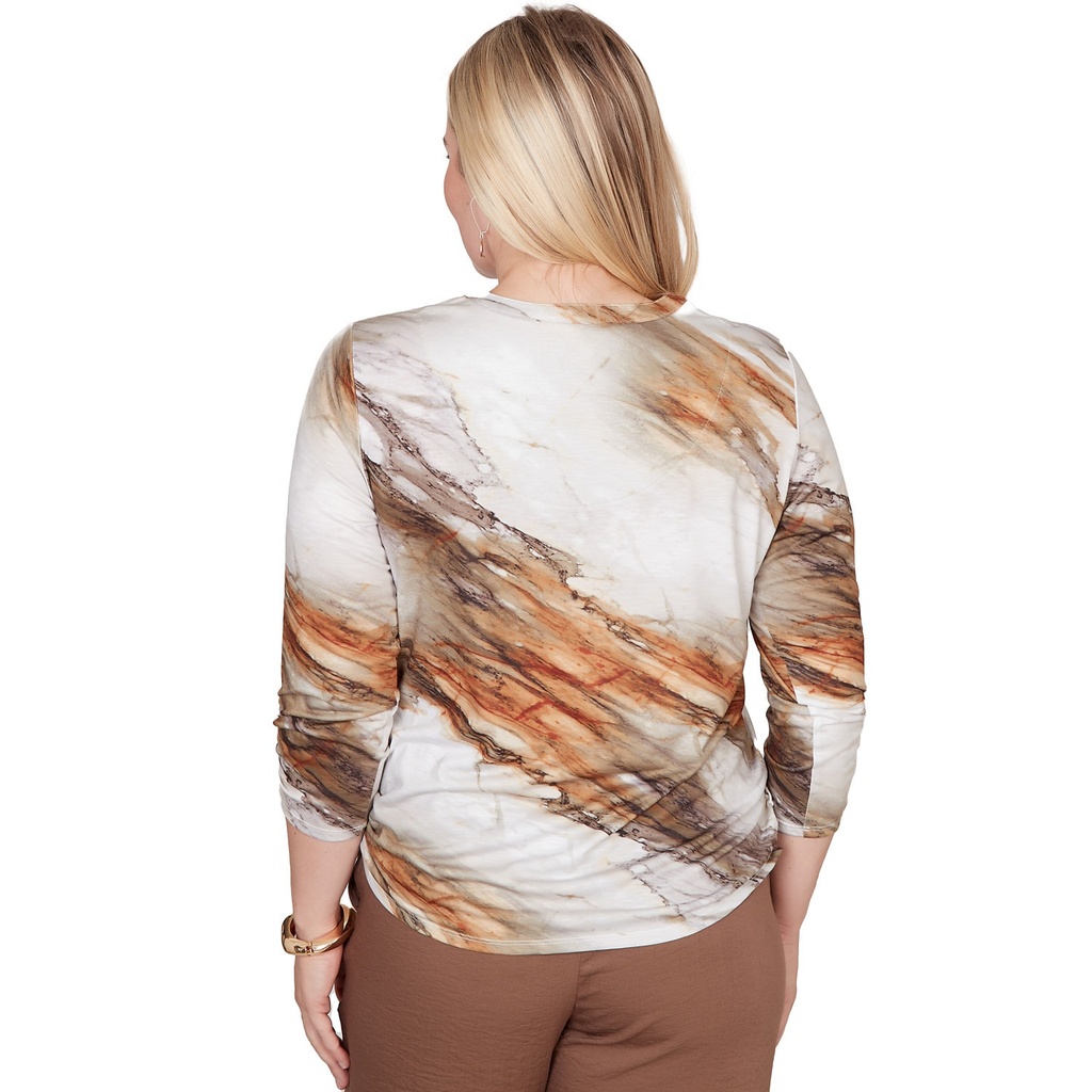 Blusa con estampado de mármol