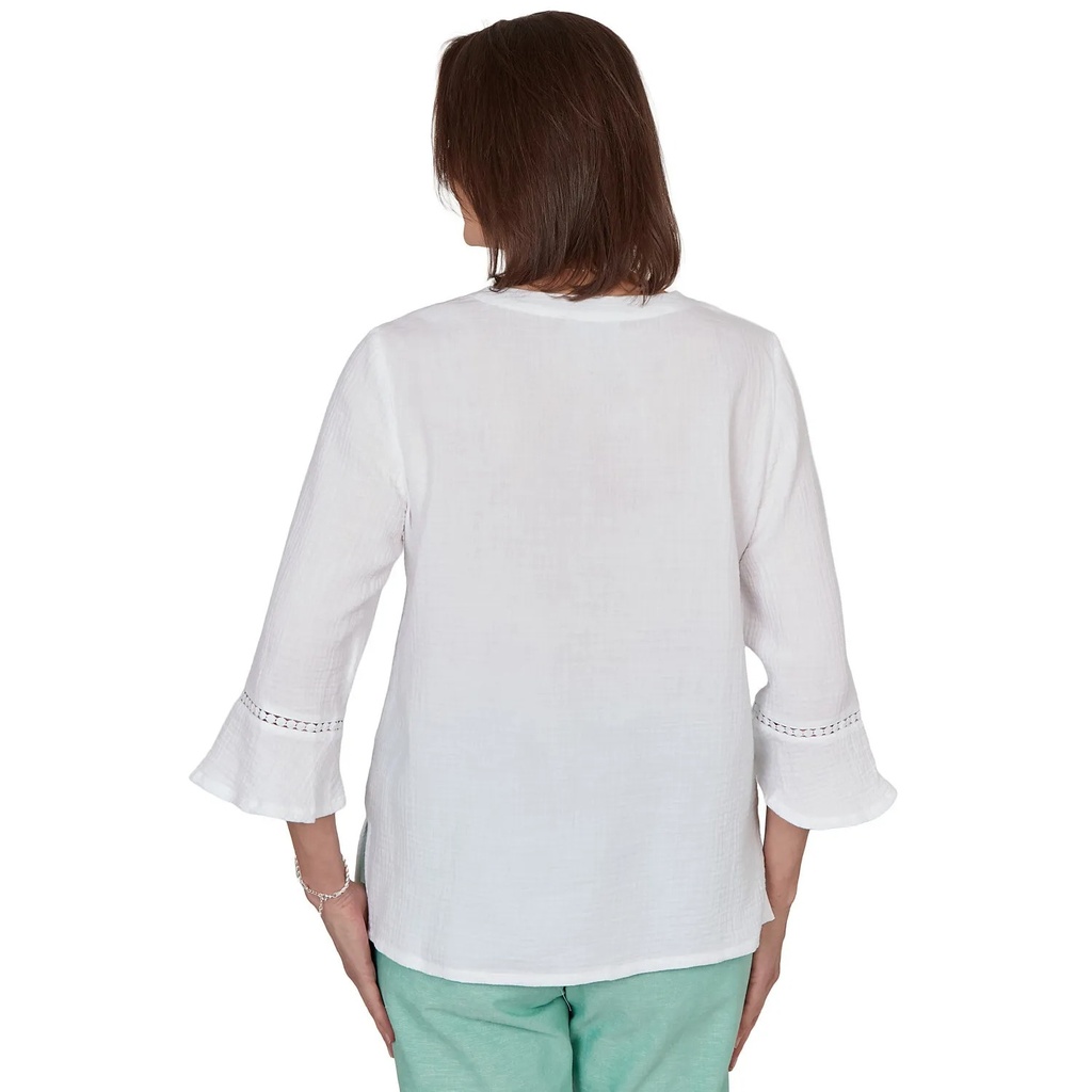 Blusa con estampado floral tropical