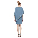 Vestido formal con capa asimetrica