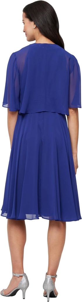 Vestido de chifon con cuentas