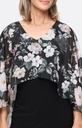 Vestido con capa de chiffón