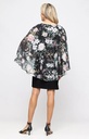 Vestido con capa de chiffón