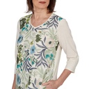 Blusa con estampado y lentejuelas