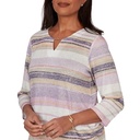 Blusa de punto de rayas mixtas