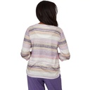 Blusa de punto de rayas mixtas