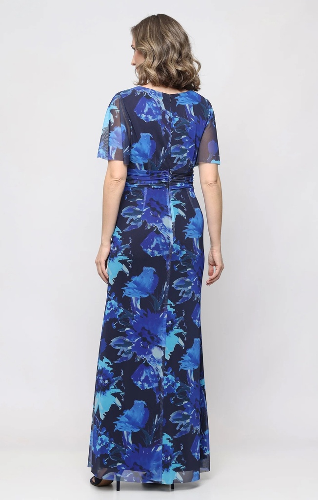 Vestido de malla con escote en V