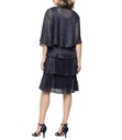 Vestido corto en capas con chaqueta
