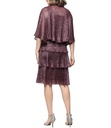 Vestido corto en capas con chaqueta