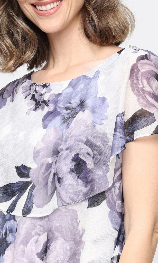 Vestido floral en capas