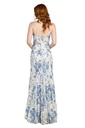 Vestido con escote en V y encaje floral