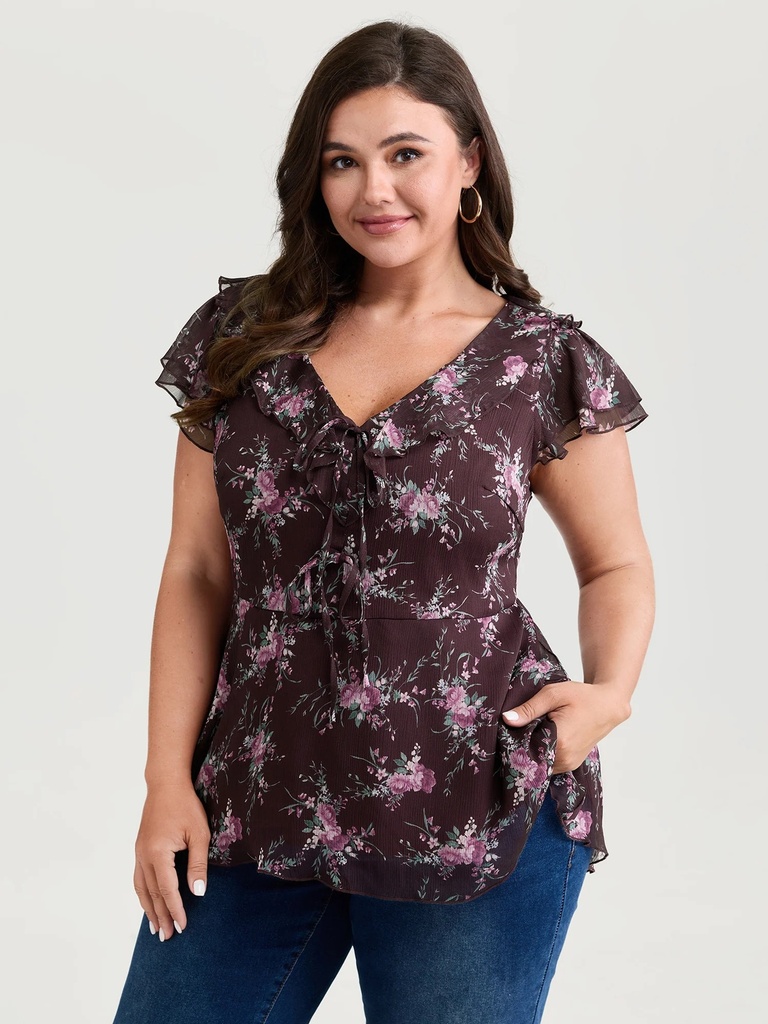 Blusa con estampado floral