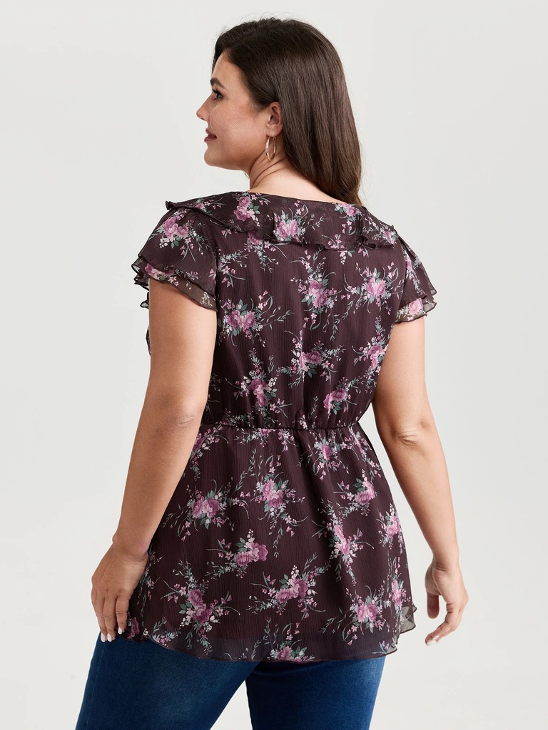 Blusa con estampado floral