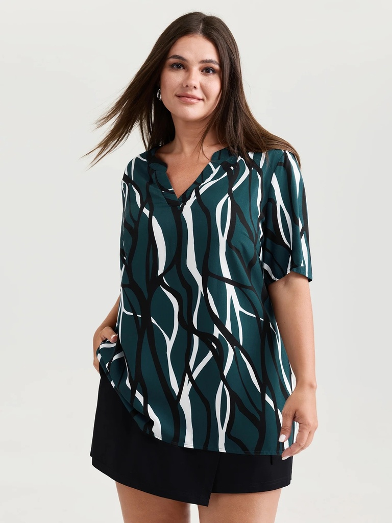 Blusa con estampado abstracto