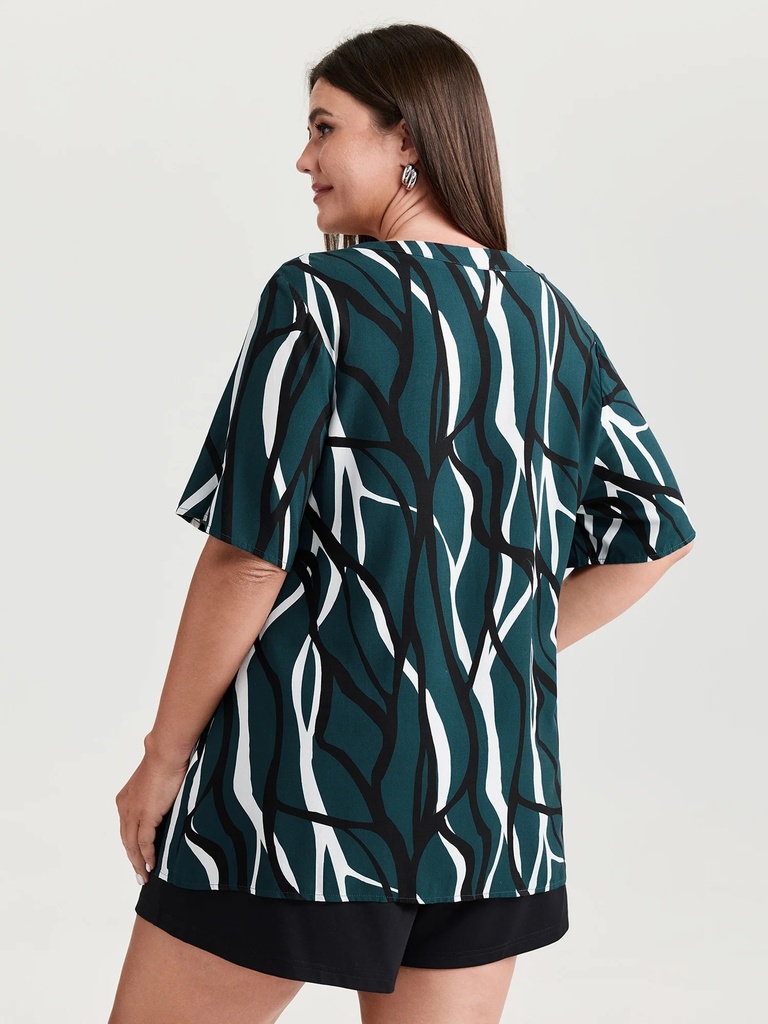 Blusa con estampado abstracto