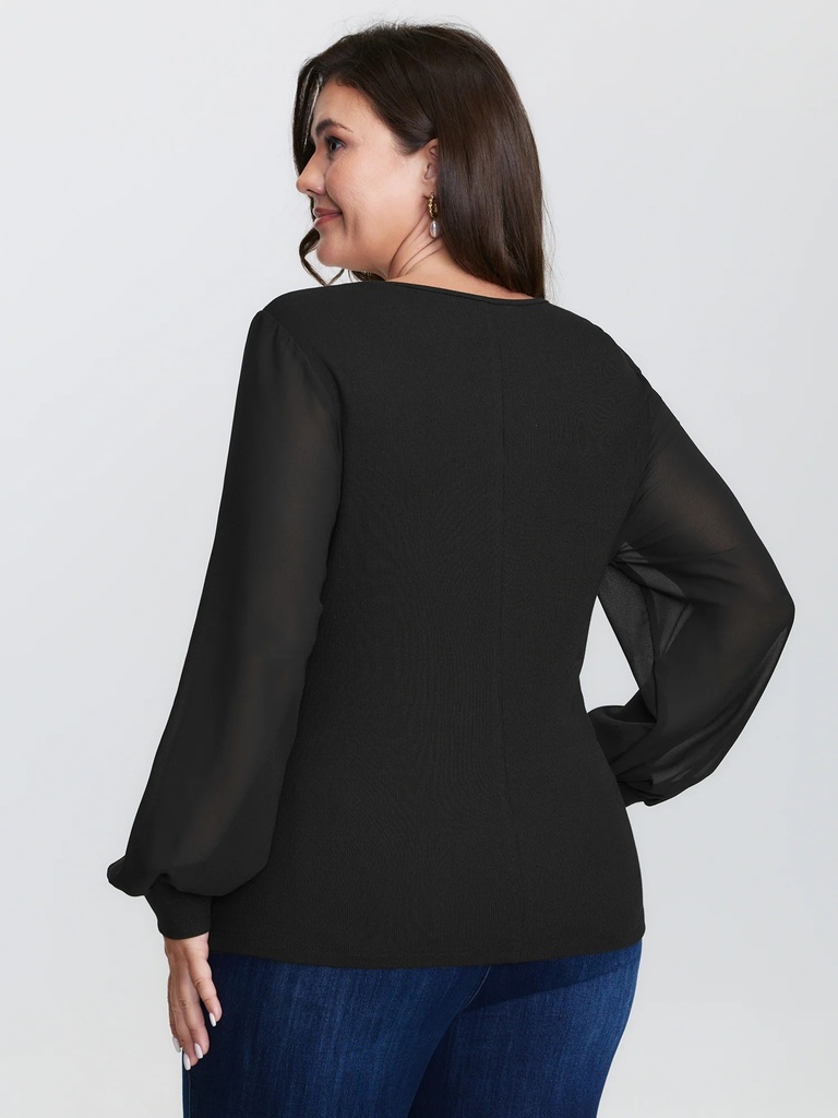 Blusa con escote de corazón