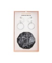 Juego de aretes y bandeja hexagonal
