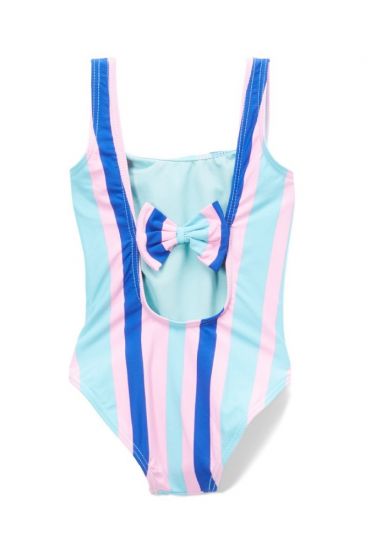 Traje de baño de una pieza con rayas
