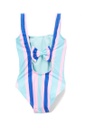 Traje de baño de una pieza con rayas