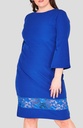 Vestido workwear con bajo de encaje