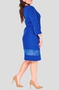 Vestido workwear con bajo de encaje