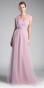 Vestido largo de tul infinity Mauve
