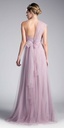 Vestido largo de tul infinity Mauve