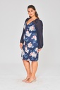 Vestido body floral con mangas ilusión