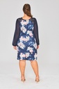 Vestido body floral con mangas ilusión