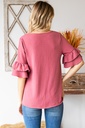 Blusa Cuello V Manga al Codo