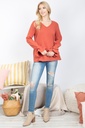 Blusa Manga Larga con Volantes