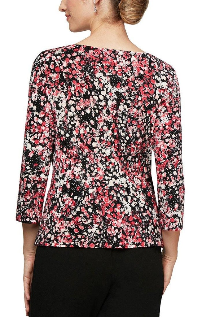 Blusa formal con cuello drapeado