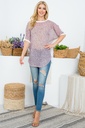 Blusa animal print con hilos dorados