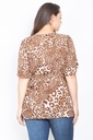 Blusa con escote surplice animal print