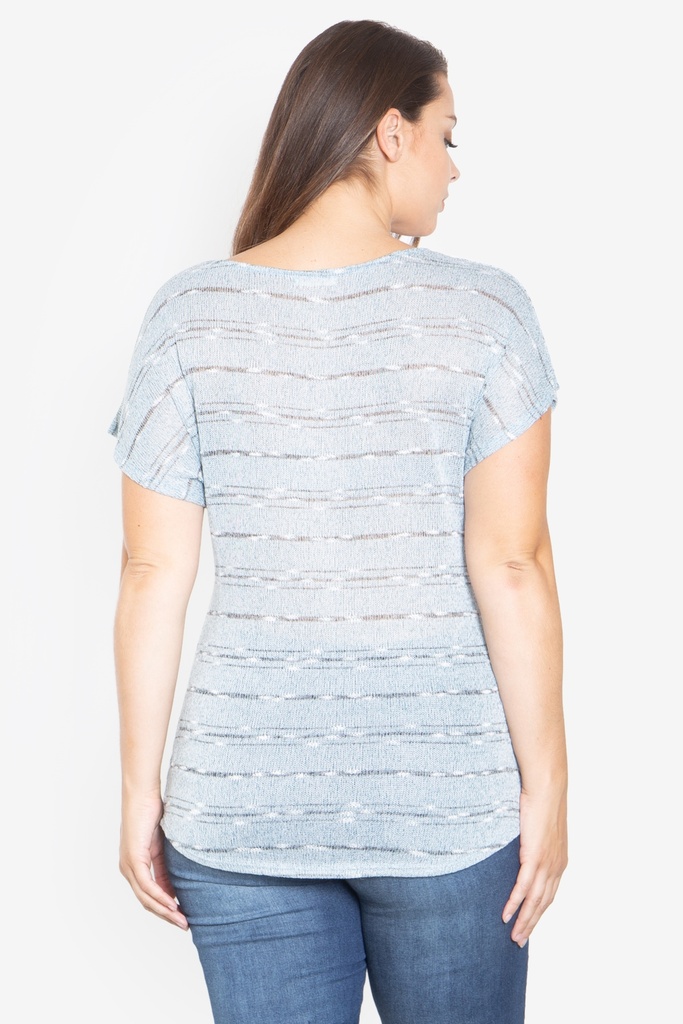 Blusa tejida de manga corta Twist
