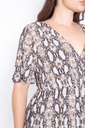 Blusa con escote en V, animal print