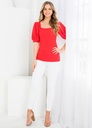 Blusa con escote cuadrado Coral