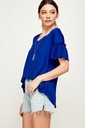 Blusa magas cortas y volantes, Royal