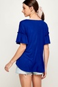 Blusa magas cortas y volantes, Royal