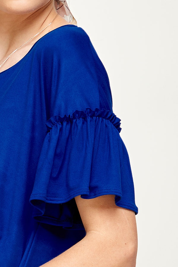 Blusa magas cortas y volantes, Royal