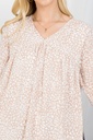 Blusa con plisado leopardo