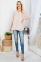 Blusa con plisado leopardo