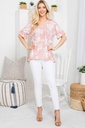 Blusa floral hi-low