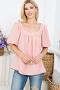 Blusa con escote cuadrado