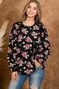 Blusa floral de manga larga